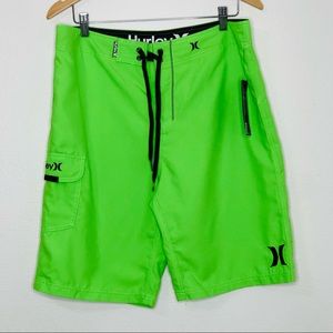 NWT Hurley Lime Green Board Shorts Mens/Guys Size 32